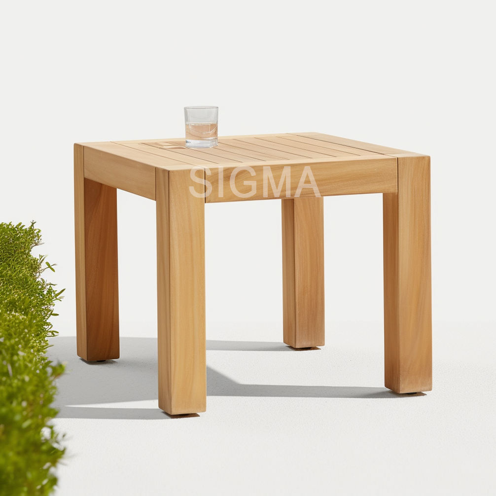 High End Custom Durable Modern Wooden Teak Top Frame Square Rectangle Garden Furniture Luxury Side Center Coffee Tea Table