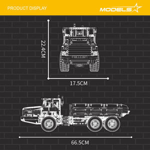 Pour 17010S 1930PCS 1:8 <span class=keywords><strong>Camion</strong></span> <span class=keywords><strong>benne</strong></span> électrique RC en plastique, série ingénierie, modèle de construction, <span class=keywords><strong>jouet</strong></span> éducatif technique - Product Image 5