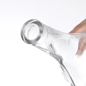 Bouteille en verre noir transparent de 700 ml et 375 ml de style classique allemand, forme basque, pour spiritueux, huile d'olive, vin, avec bouchon en liège - Product Image 6