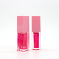 Vente en gros d'arômes de fruits pour maquillage rose Huile pour les lèvres teintée végan légère et hydratante Logo personnalisé