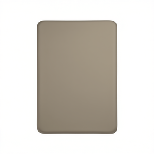 Sábana Ajustable 100% Algodón Color Taupe 140x190cm Para Cama Francesa - Product Image 3