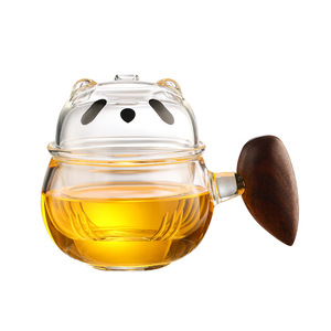 Taza de Té de Vidrio con Infusor Incorporado para Separar el Té del Agua, Taza Infusora Multiusos para Té de Hojas Sueltas y Café, Encantadora - Product Image 1