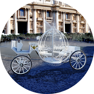 Carrosse de luxe en fer forgé avec citrouille pour mariages transport spécial à vendre - Product Image 3