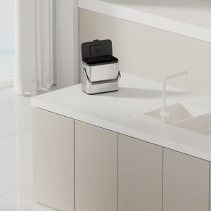 Büyük Kapasiteli Ev Tipi Mutfak Biyolojik Çöp Kovası Özel Renkler İç Mekan Masaüstü Duvara Monte Çöp Kovası Kapaklı Kompost Kovası - Product Image 4