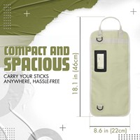 Échantillon gratuit Sac de baguettes en cuir PU personnalisé Étui pour instrument pour batteur avec support confortable Cadeau pour musiciens
