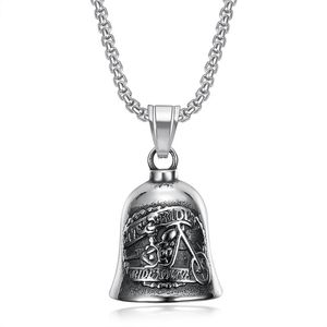 RFJEWEL Titanio Acero Retro Punk Viento retro León San Miguel el Ángel Lucky Riding Bell - Product Image 5