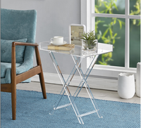 Table console pliante en acrylique transparent, design moderne, légère et portable, pour salon – Meilleure vente