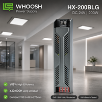 Alimentation LED ultra-mince 200W 24V CC à tension constante pour éclairage linéaire, bureaux et éclairage commercial, sans scintillement