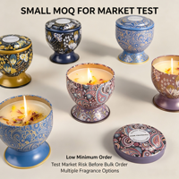 Lilin Aroma Kustom Mewah dalam Kaleng Bunga, Lilin Kedelai Grosir dalam Kaleng Perjalanan untuk Hadiah dan Dekorasi Rumah