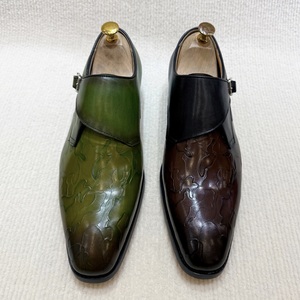 Usine <span class=keywords><strong>prix</strong></span> de gros personnalisé en cuir véritable teint à la main moine sangle hommes chaussures pour affaires mariage bureau vacances fête chaussures - Product Image 4