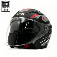 Casque de moto homologué DOT avec visière relevable, éclairage LED d'avertissement, double visière avec lunettes de soleil intégrées, coque extérieure en ABS