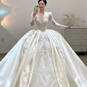 Magnifiques robes de mariée en satin illusion, robes de mariée en tulle, Lsjj103 - Product Image 2