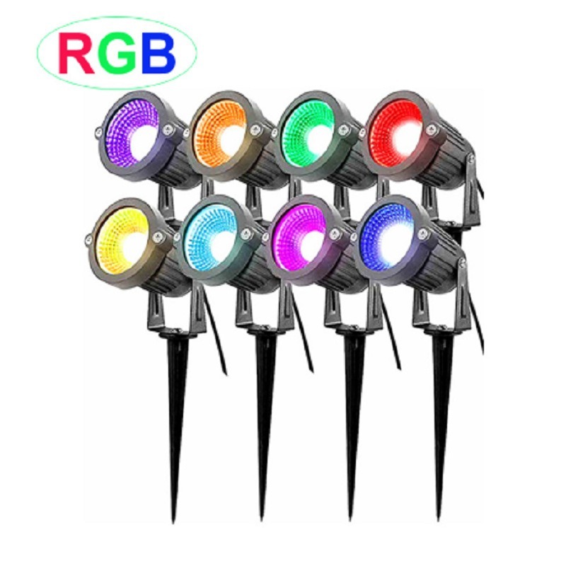 Led Landscape Spotlight Lighting Rgb Color Changing Ip65 Waterproof Outdoor Garden Light