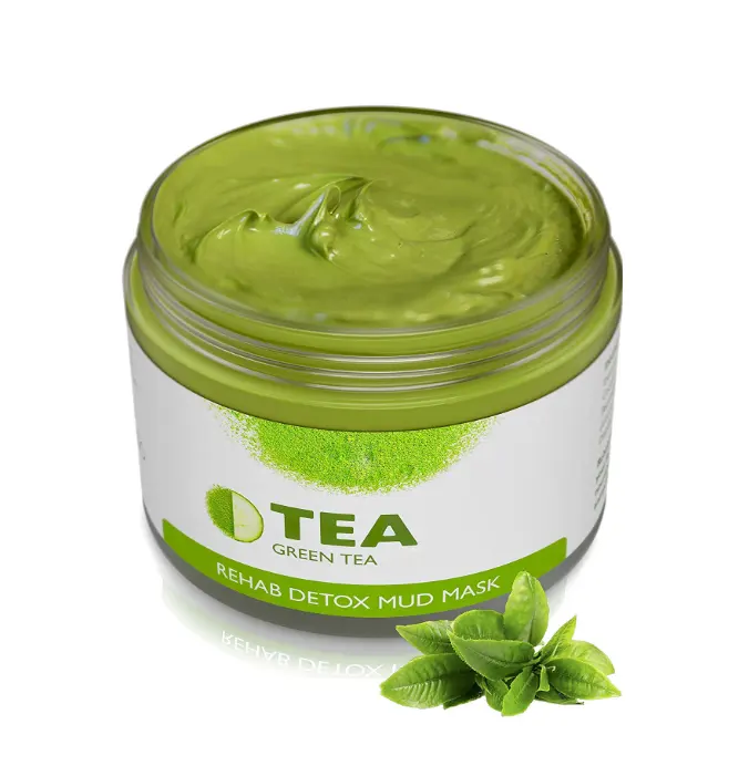 organic natural Moisturizing deep cleaning green tea facial mud mask matcha clay face mask