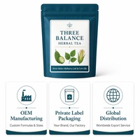 Thé aux herbes Three Balance 100g (5g x 20 sachets pyramidaux) Équilibre glycémique et lipidique Yuzetang Durée de conservation 18 mois Oral