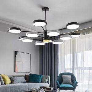 Lustre à LED de Style nordique 3000K couleur atmosphère Simple moderne noir gris pour bureau à domicile Bar Restaurant ménage à distance - Product Image 3