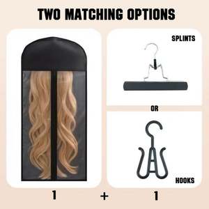 12Inch PVC/Polyester Hair Extension Holder Wig <b>Dust</b> Bag Storage for Multiple Occasions-15 Colors 40-58cm Head Size Amygirl Brand - Product Image 5