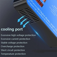 Station de charge USB 200W 40 ports avec écran LED numérique, ventilateur de refroidissement automatique, charge rapide QC3.0 PD, chargeur en vrac ignifuge