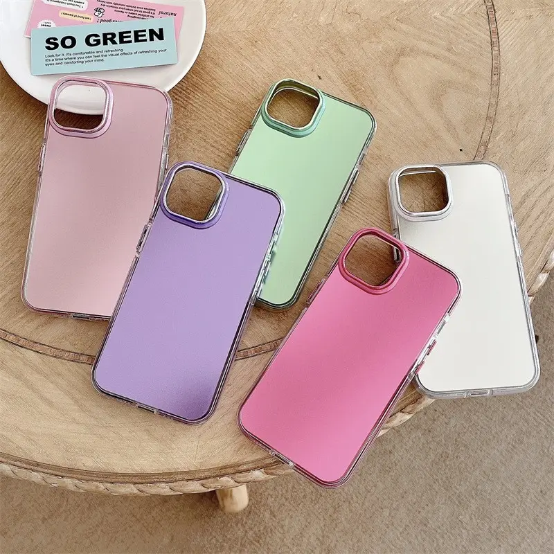 PC Hard Plain Frosted Matte mirror solid Back Case for iphone 15 pro max 14 Plus 13 pro 12 11 Colorful mobile phone cover Cases