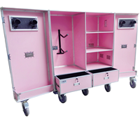 BRAVO Boîte de rangement mobile pour équipement d'équitation de couleur rose personnalisée Boîte de selle pour chevaux