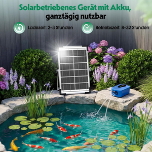 Aireador de Estanque Eficiente de Ocho Vatios con Bomba Doble Solar, Tres Modos, Kit de Cuatro Piedras, Sistema de Oxígeno para Peceras e Hidroponía - Product Image 5