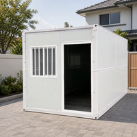 Maison conteneur pliable en X robuste et durable avec panneaux sandwich, maison préfabriquée en kit, bureau et stockage de 20 pieds, design européen