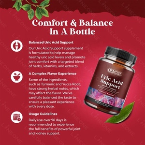 อาหารเสริมสมุนไพรลดกรดยูริกและดีท็อกซ์บำรุงข้อต่อแบบฉลากส่วนตัว พร้อมแคปซูลสารสกัดจากเชอร์รี่ทาร์ท - Product Image 3