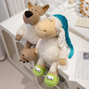 Peluche Le Grand Loup Mauvais et la Mouton Endormi avec un Loup en peau de mouton, Poupée Mouton et Loup - Product Image 5