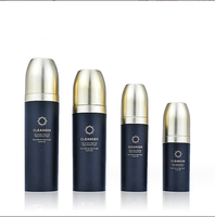 Flacon de lotion en acrylique personnalisé 50g, flacon de crème noir avec bouchon en liège 120ml, flacon vide pour lotion en forme de balle