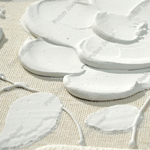 Quadro 3D in Gesso Naturale con Texture Uniforme ad Alta Densità, Bouquet e Vaso, Decorazione Murale per la Casa - Product Image 3