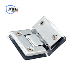 Xinxiongjia Glass <b>Clamp</b> 135 Degree Beveled Fixed Wall Mount Zinc Alloy Mirror Finish For Shower Door Hardware - Product Image 2