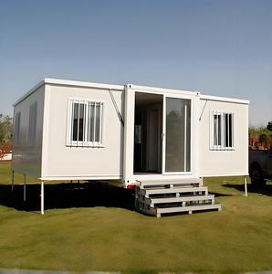 Hiện đại 20ft ngà trắng thép prefab container nhà kính lớn cửa ra vào tương lai thiết kế tối giản di động triển khai có thể gập lại - Product Image 5