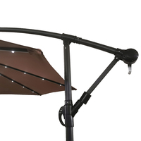 Jardin extérieur 8 Panneau 3m Cantilever Led Design contemporain Patio Banana Umbrella