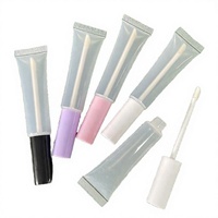 CY338 Tubes vides en plastique blanc de 15 ml pour brillant à lèvres/rouge à lèvres avec bouchon à vis, surface colorée par injection, logo OEM pour la vente en gros
