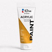 Peintures acryliques Risa Studio en tubes de 75 ml, 37 couleurs vives et brillantes pour toile, bois, pierre, peinture artistique DIY, artisanat, loisirs créatifs