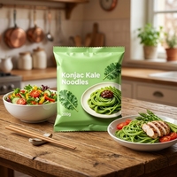 Pâtes Shirataki de légumes instantanées, faibles en glucides, adaptées aux régimes végétariens et minceur, en sachet, vente en gros directe usine