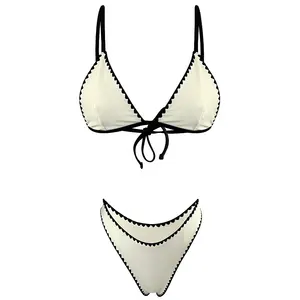 कस्टम आईएनएस हॉट स्टाइल सेक्सी बिकनी महिलाओं के लिए 2 पीस मिनिएचर त्रिकोण स्विमवीयर सेट महिलाओं के लिए बीचवियर स्नान सूट