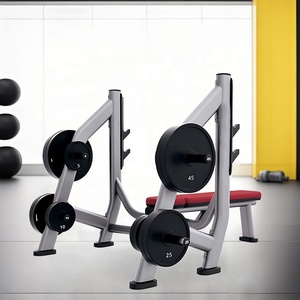 Banc de <span class=keywords><strong>musculation</strong></span> professionnel de luxe avec station de presse plate, pour l'entraînement des pectoraux et des épaules, et <span class=keywords><strong>rangement</strong></span> pour haltères et plaques de <span class=keywords><strong>poids</strong></span> - Product Image 1