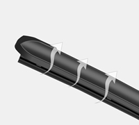 Lame d'essuie-glace avant sans armature de qualité supérieure 12-28 pouces, revêtement graphite, pour RAV4, Corolla, Ford F-150, CR-V, Civic, Tesla Model Y/3, K5