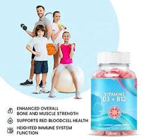 Vente en gros de gommes à mâcher à la vitamine D3 avec étiquette privée gratuite, vitamines B12, gommes à mâcher à la vitamine D + B pour soutenir le système immunitaire, l'énergie et la santé des os