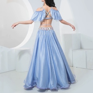 Nuovo corsetto con nappe in rilievo da donna gonna per danza del ventre <span class=keywords><strong>Sexy</strong></span> da discoteca Set Costume da ballo del ventre - Product Image 3