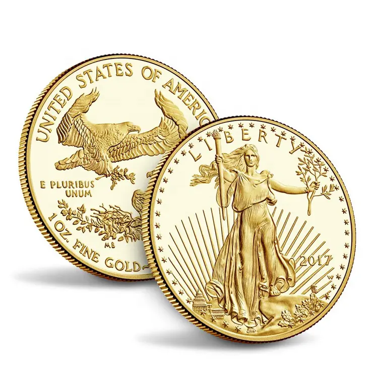 Moneda de desafío de aleación de zinc chapado en oro, logo de moneda 3d de doble cara, moneda conmemorativa liberty, oferta