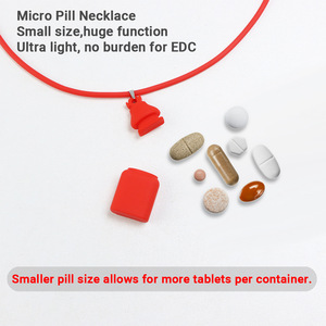 Hytsow Portable Silicone <b>Pill</b> <b>Bottle</b> Necklace For Medication Storage - Product Image 2