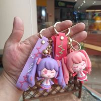 Porte-clés et pendentifs de voiture en silicone personnalisés Miku Anime – Cadeaux créatifs pour couples, sacs et téléphones