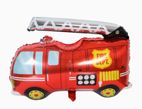 Ballons en aluminium en gros pour la décoration de fête d'anniversaire d'enfants sur le thème des pompiers : protection incendie, camion de pompiers, flammes, extincteur
