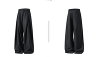 Pantalon de costume gris pour homme, coupe large, très ample, avec plis avant, passants de ceinture, bouton de taille, poches obliques, ourlet ouvert, coupe ajustée et tombé fluide, pour le quotidien