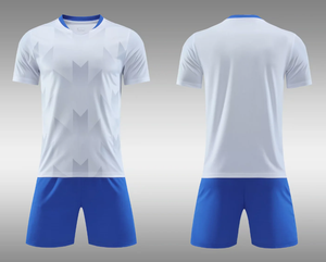 Ensemble de maillot de football bleu marine pour homme, manches courtes, respirant, rayé, uniforme d'équipe, coupe athlétique, toutes saisons - Product Image 4