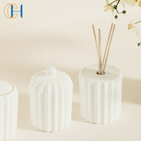 C & H Coffret cadeau design personnalisé Parfum de maison de luxe arôme Logo personnalisé Bougie en céramique Diffuseur de roseaux avec boîte