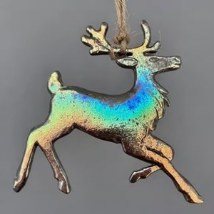 Ornements de Noël de renne suspendus en métal unique Arbre décoratif suspendu Fête de vacances Décoration de décoration de maison de fête - Product Image 1