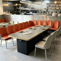 Table de barbecue commerciale Jilu Supplier durable et sans fumée avec échappement inférieur pour les restaurants de barbecue coréen